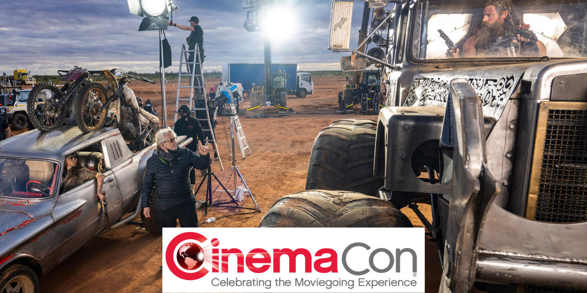 (Left to right) Anya Taylor-Joy, director George Miller and Chris Hemsworth on the set of Warner Bros. Pictures’ and Village Roadshow Pictures’ action adventure “FURIOSA: A MAD MAX SAGA,” a Warner Bros. Pictures release. Photo by Jasin Boland
