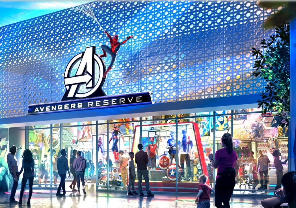 Avengers Reserve storefront concept art for Downtown Disney